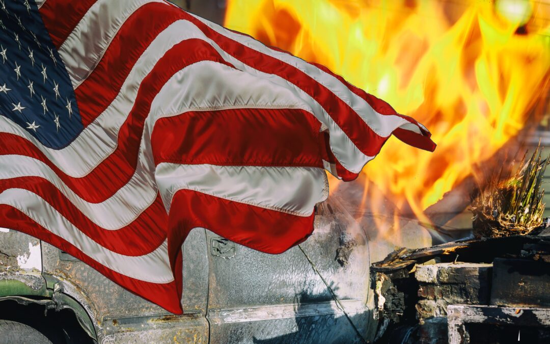 burning flag